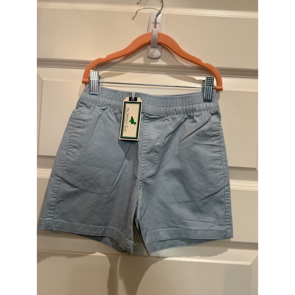 Properly Tied Boys Light Blue Elastic Waist Twill Shorts Size 7 NWT Mallard Logo
